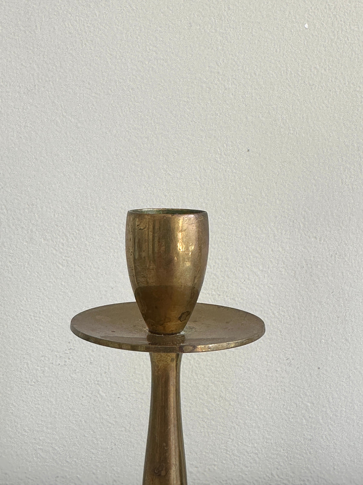 Vintage Swedish Brass Candleholders – Pair