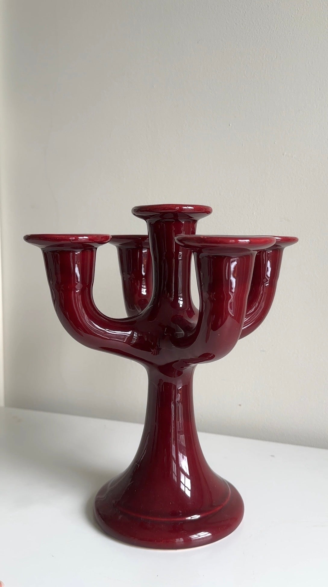 Vintage Five Arm Ceramic Candelabra