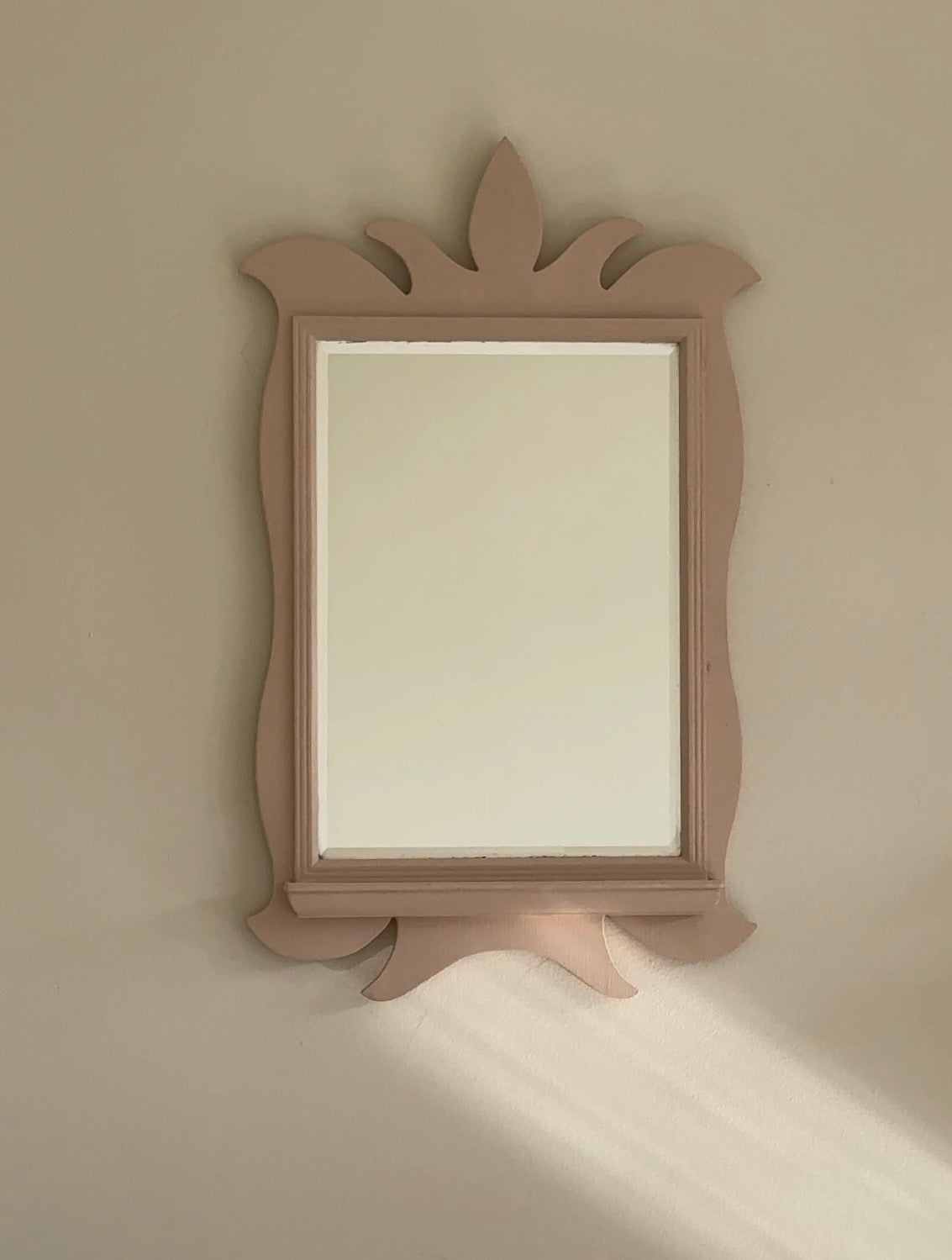 Vintage Hand-painted Bevelled Mirror