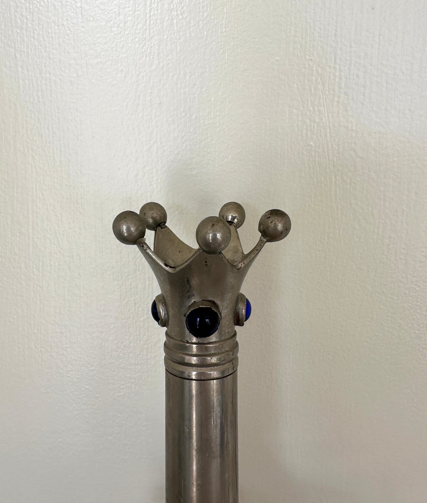 Vintage Pewter Crown Candleholders