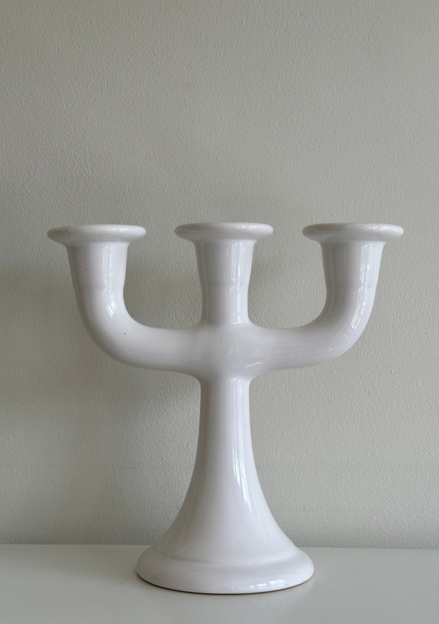 Mid-Century Swedish Ceramic Candelabra