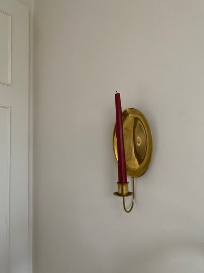 Swedish brass mid century sconces, a pair