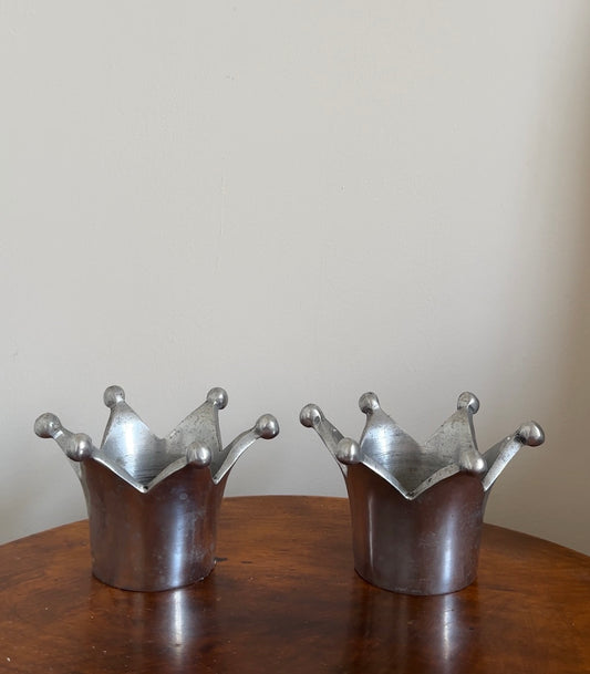 Vintage Crown Tealight Candleholders