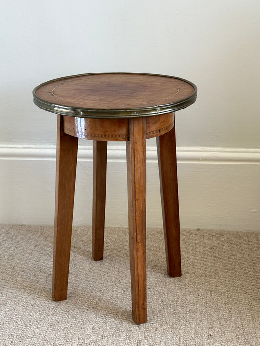 Edwardian Walnut & Brass Occasional Table