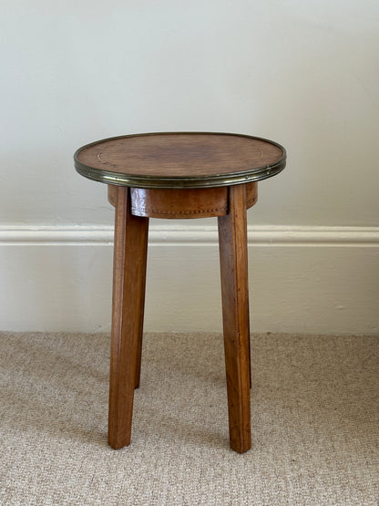 Edwardian Walnut & Brass Occasional Table