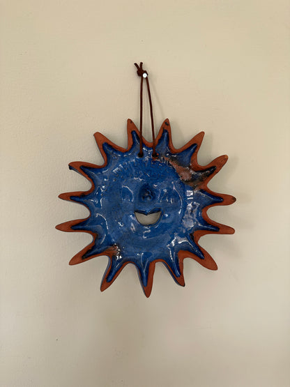 Vintage Ceramic Sun Wall Hanging