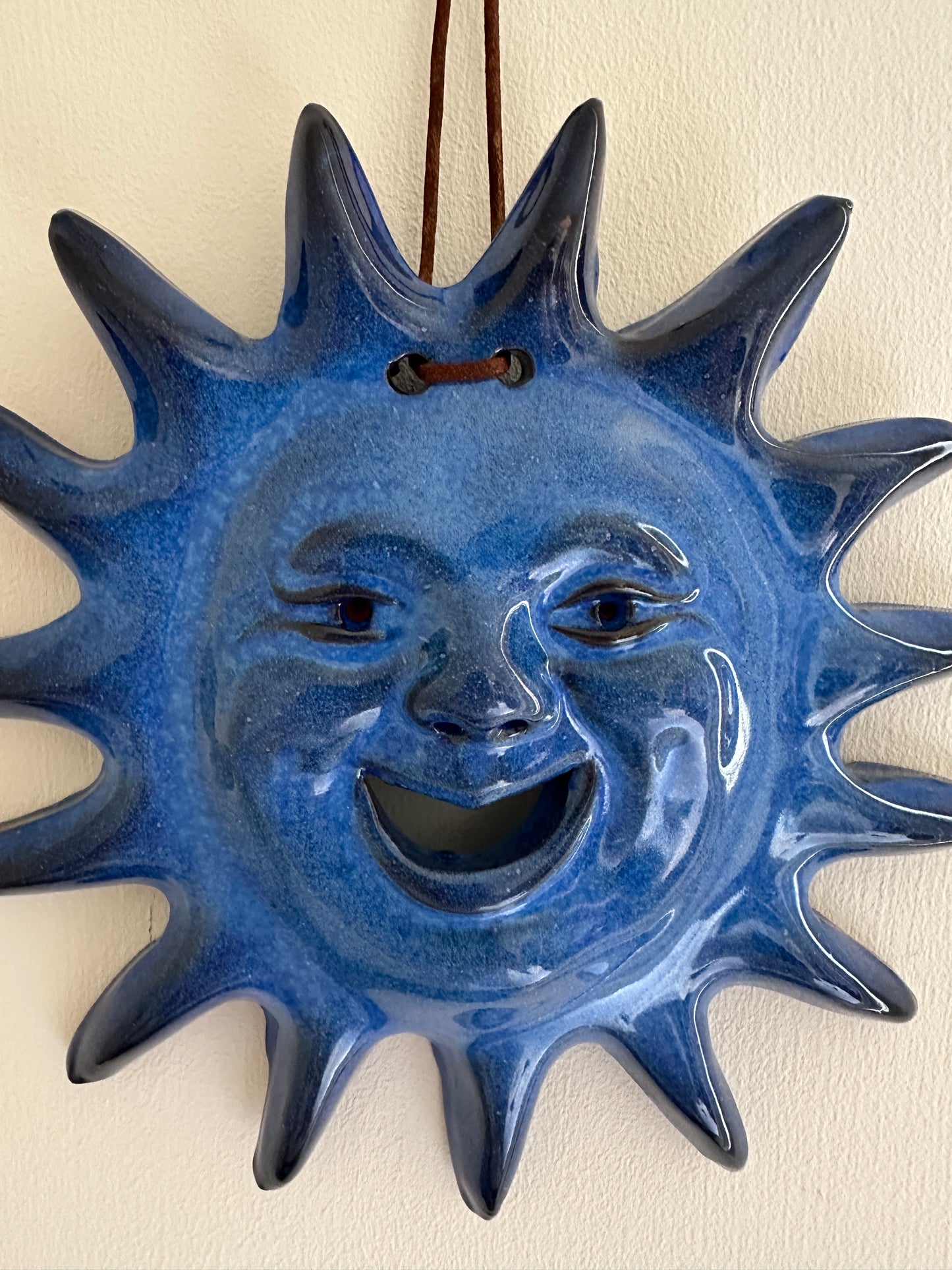 Vintage Ceramic Sun Wall Hanging
