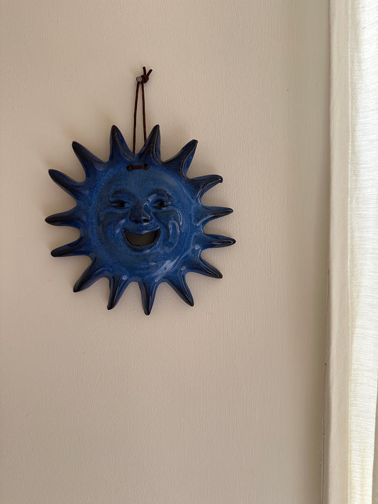 Vintage Ceramic Sun Wall Hanging