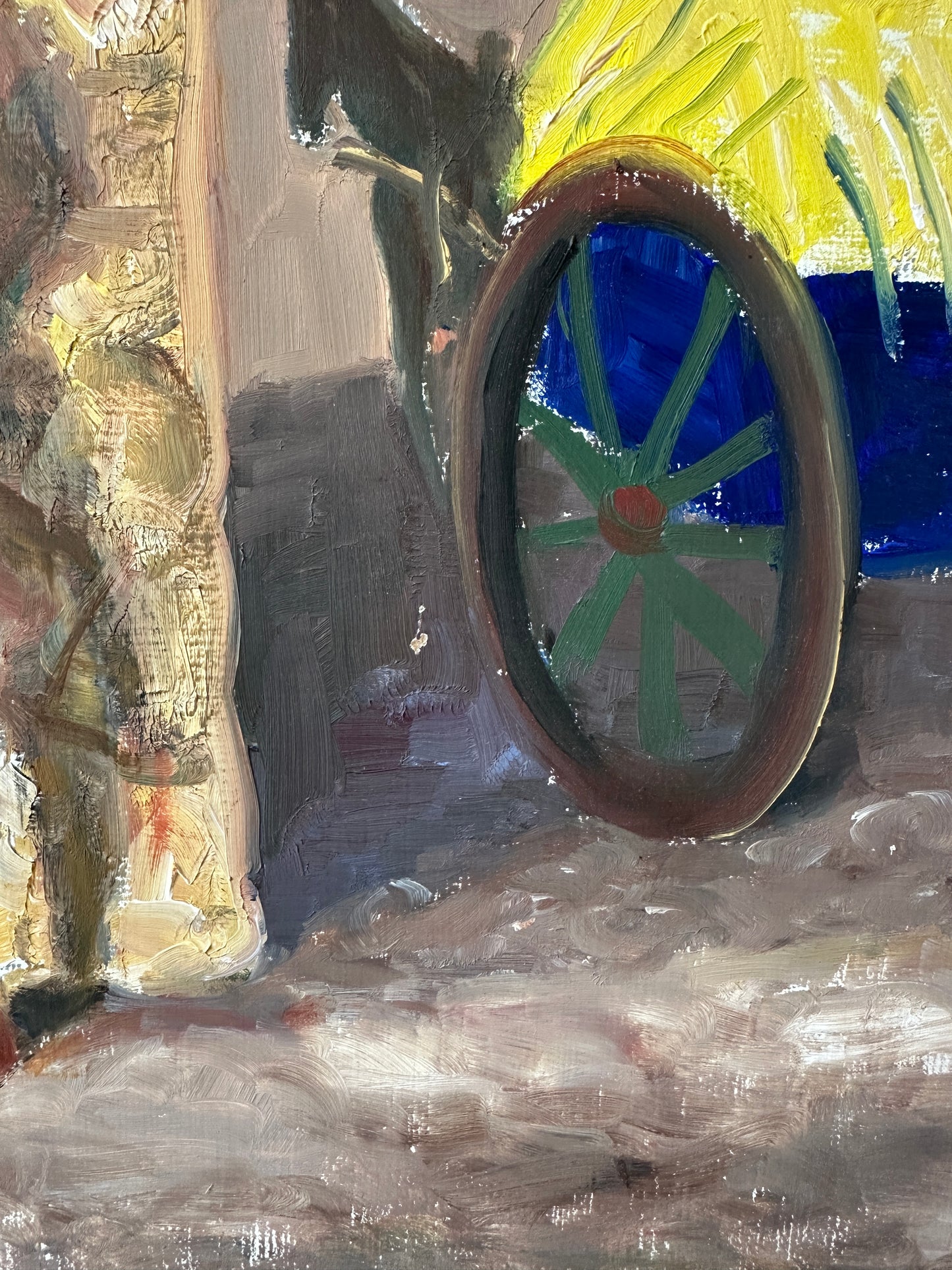 Market Day in Toledo, Swedish Mid-century Oil Painting, Signed & Dated