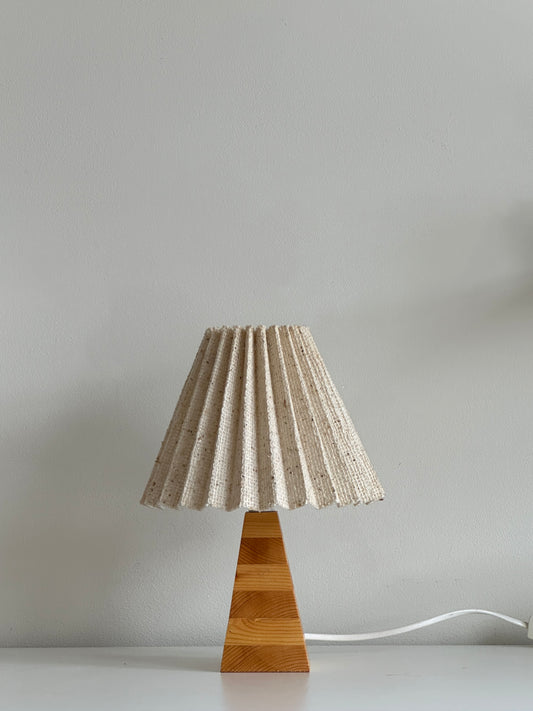 Vintage Swedish Striped Wooden Lamp