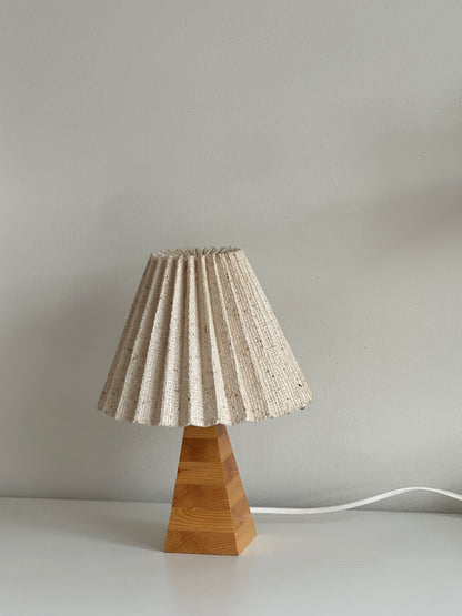 Vintage Swedish Striped Wooden Lamp