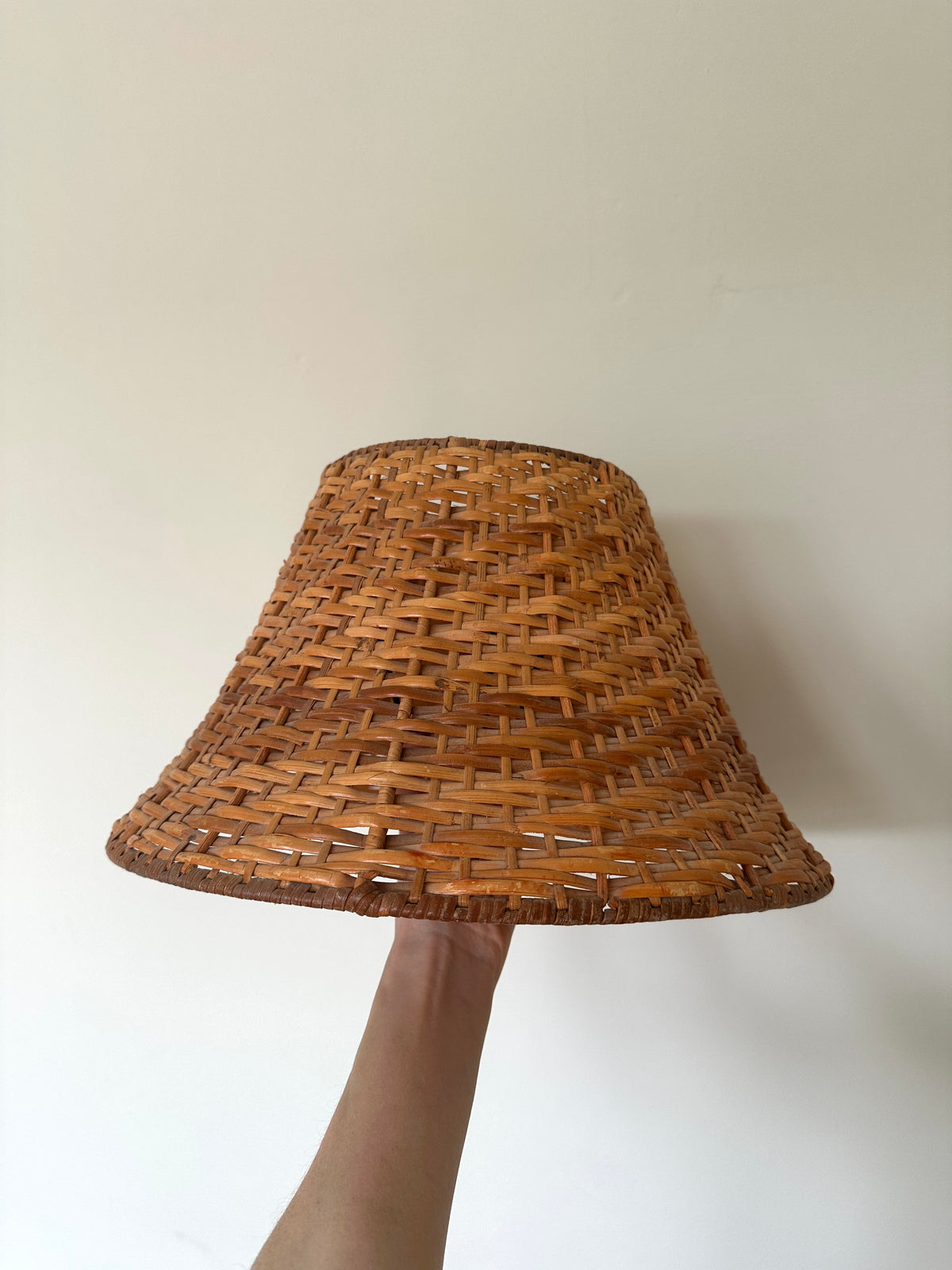 Vintage Rattan Wicker Lampshade