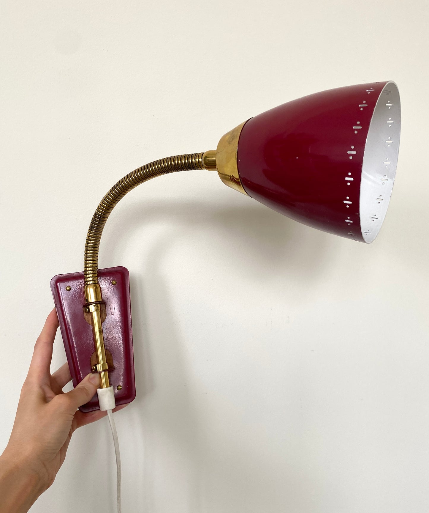 Mid-century Swedish Plug-in Wall Light