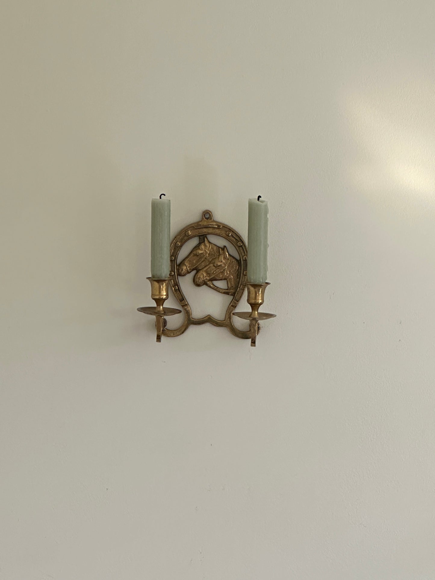 Vintage Brass Horseshoe Sconce