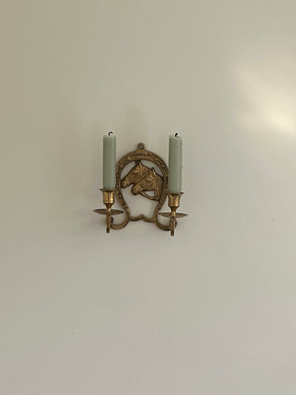 Vintage Brass Horseshoe Sconce