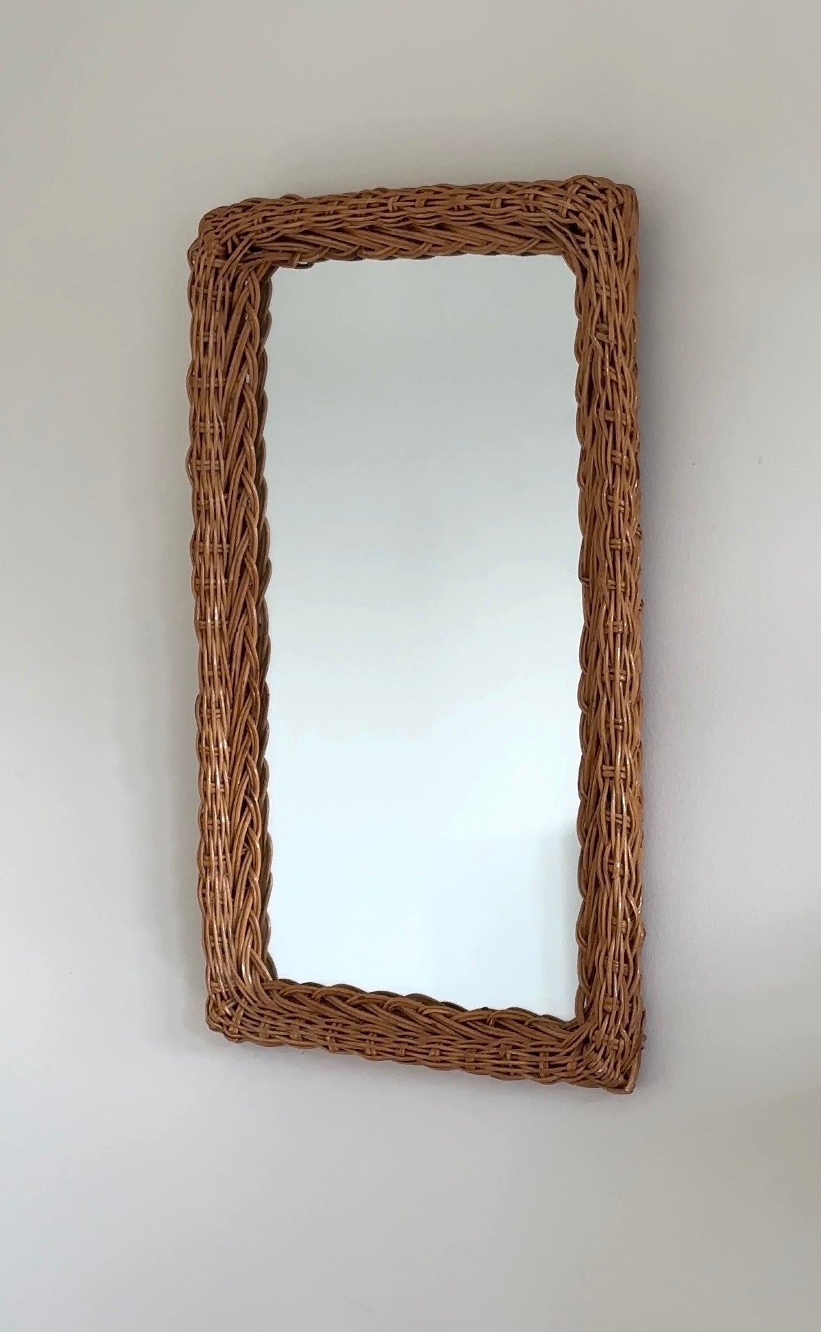 Vintage Rattan Mirror