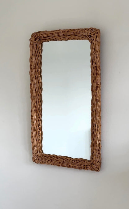 Vintage Rattan Mirror