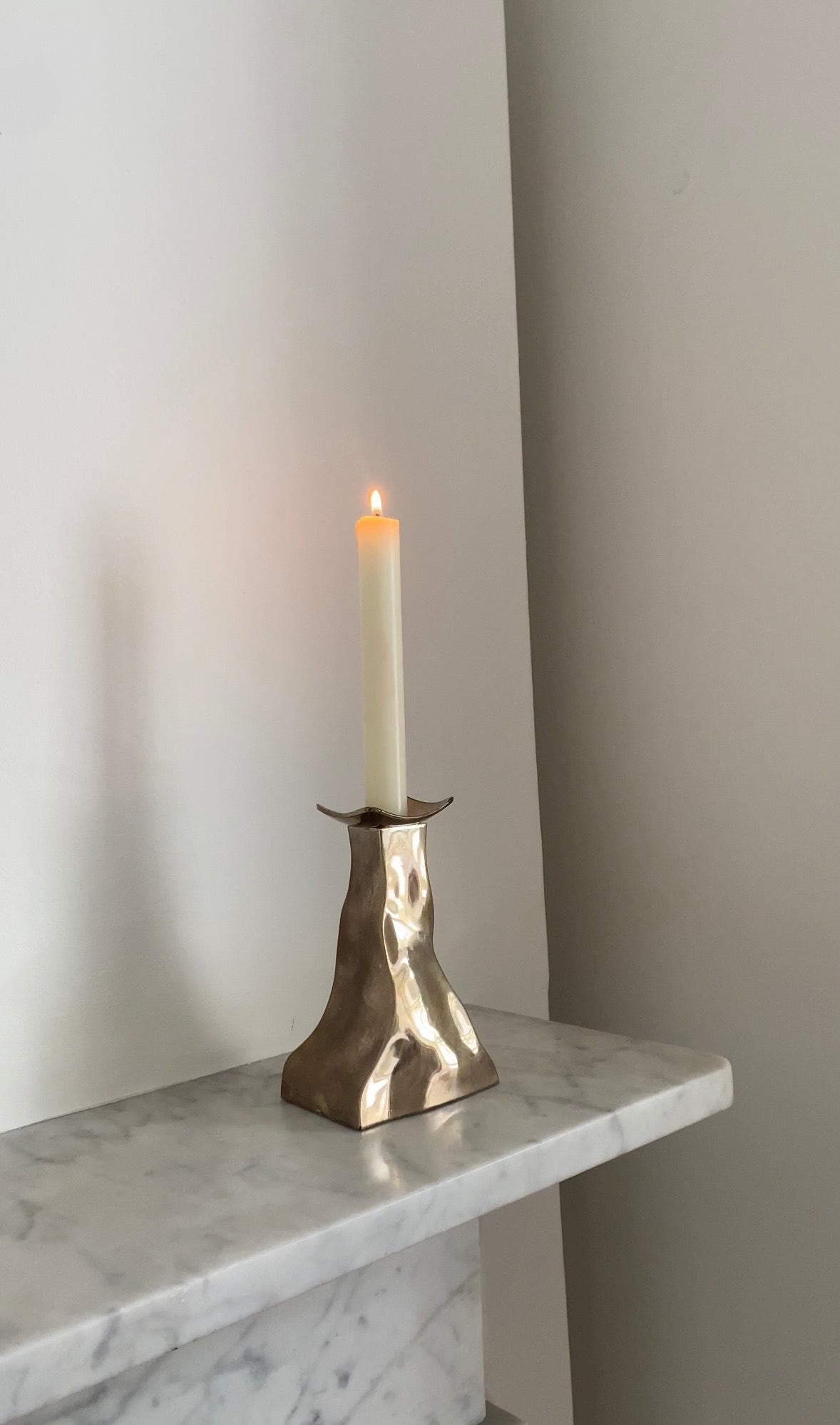 Vintage Bronze Plated Candleholder
