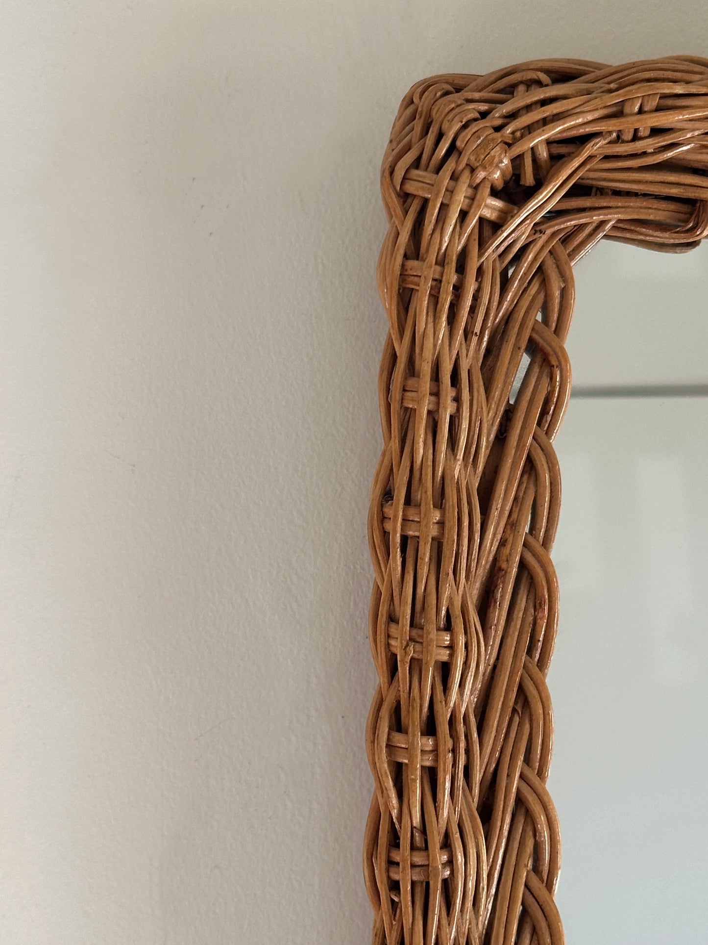Vintage Rattan Mirror