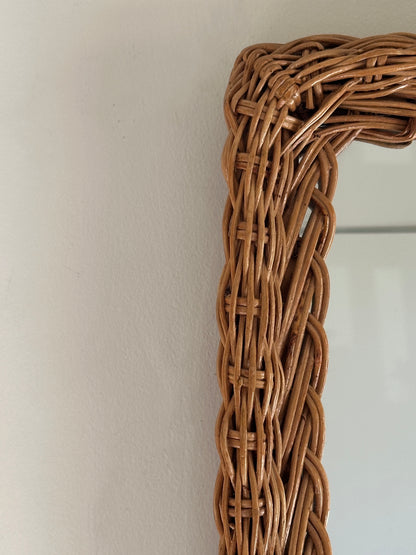 Vintage Rattan Mirror