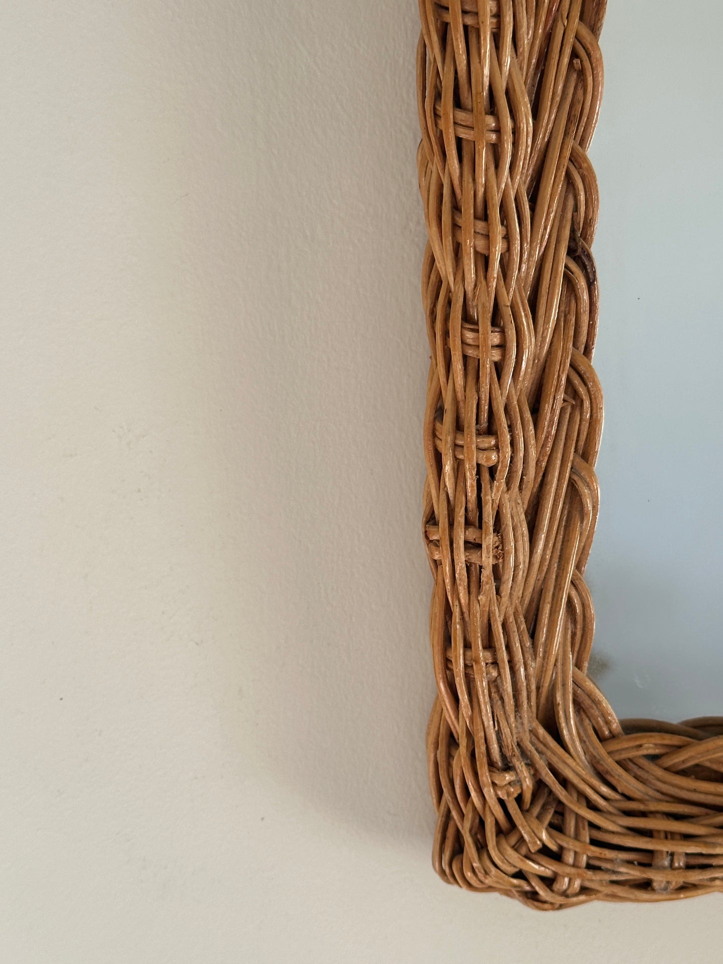 Vintage Rattan Mirror