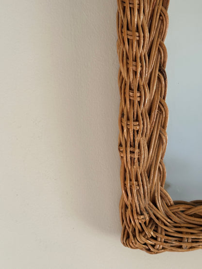 Vintage Rattan Mirror