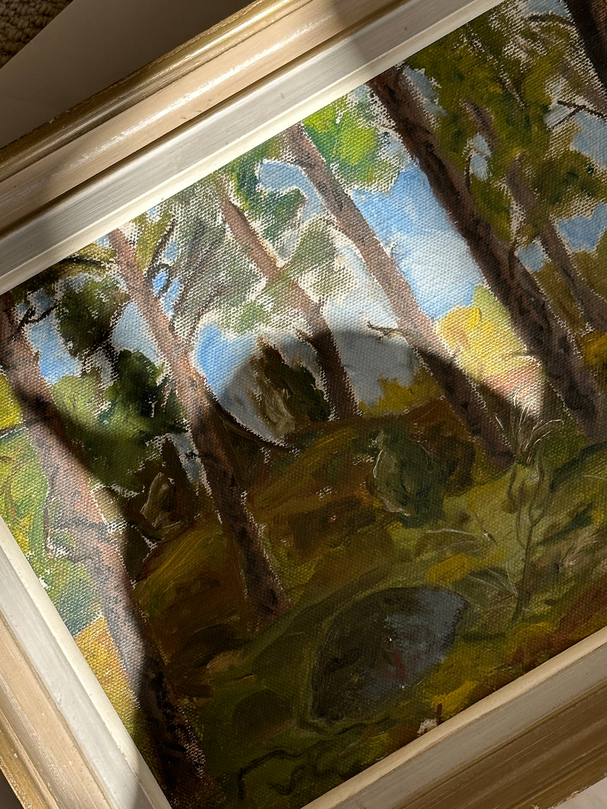 Through the Pines, Mid-century Swedish Oil Painting, Signed and Dated