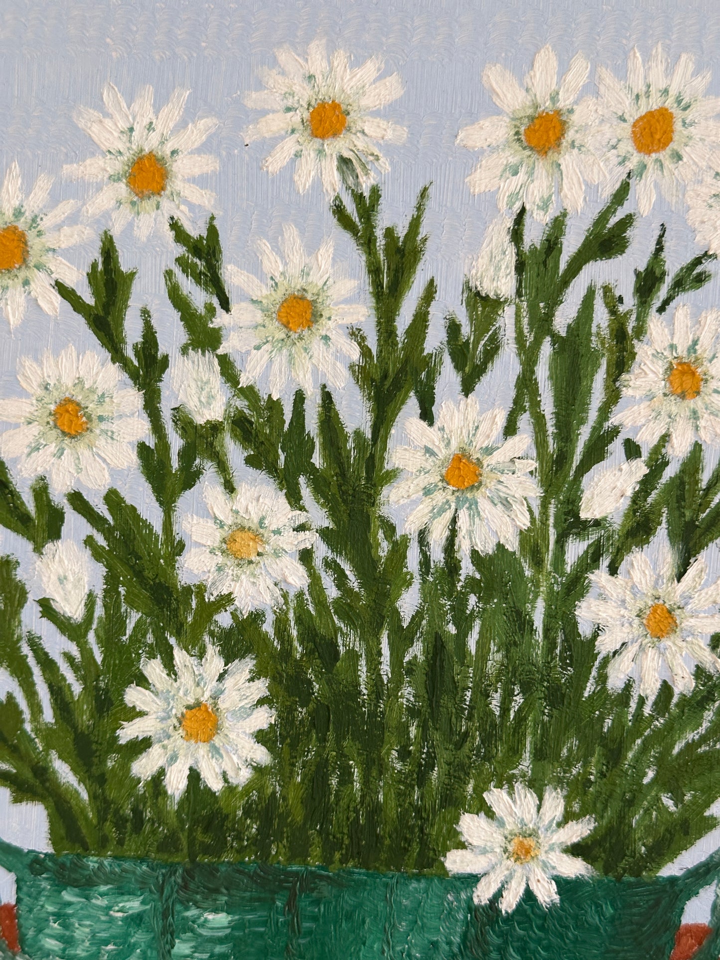 Daisies, Vintage Swedish Oil Painting, Signed & Dated