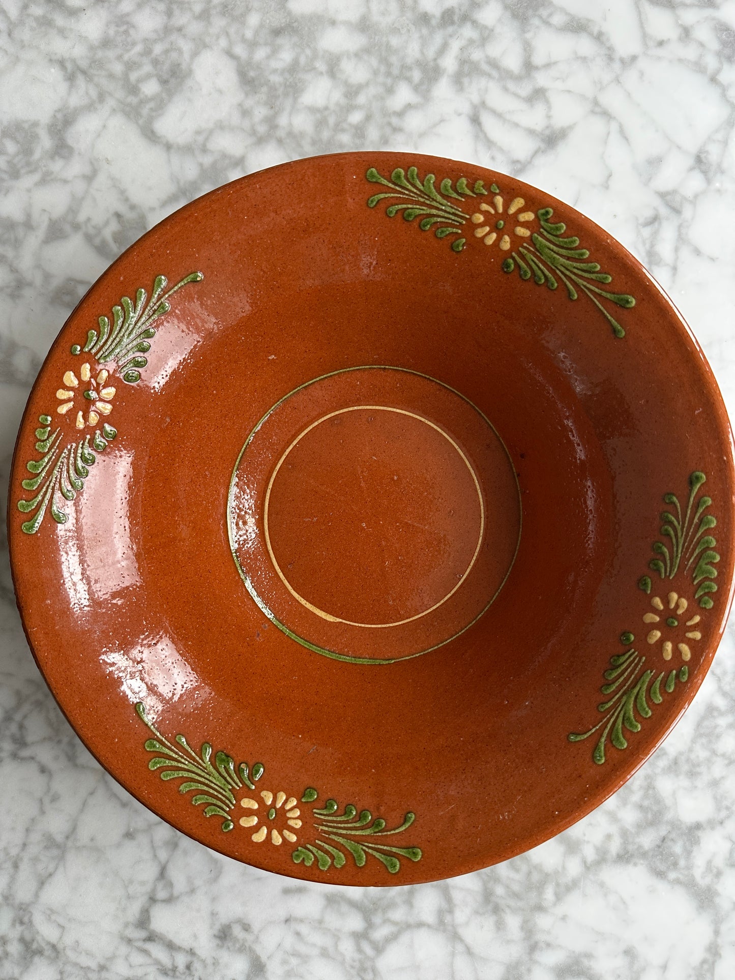 Vintage French Handmade Teracotta Bowl
