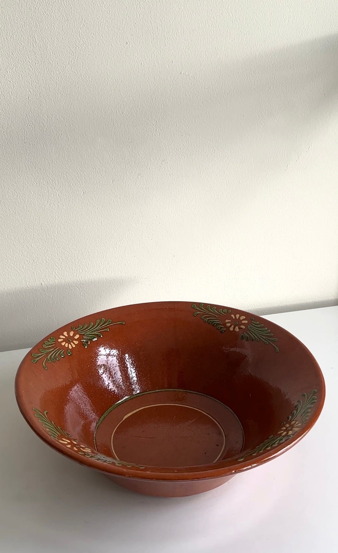 Vintage French Handmade Teracotta Bowl
