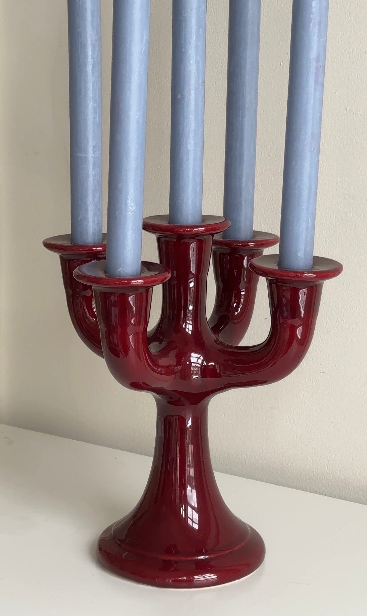 Vintage Five Arm Ceramic Candelabra