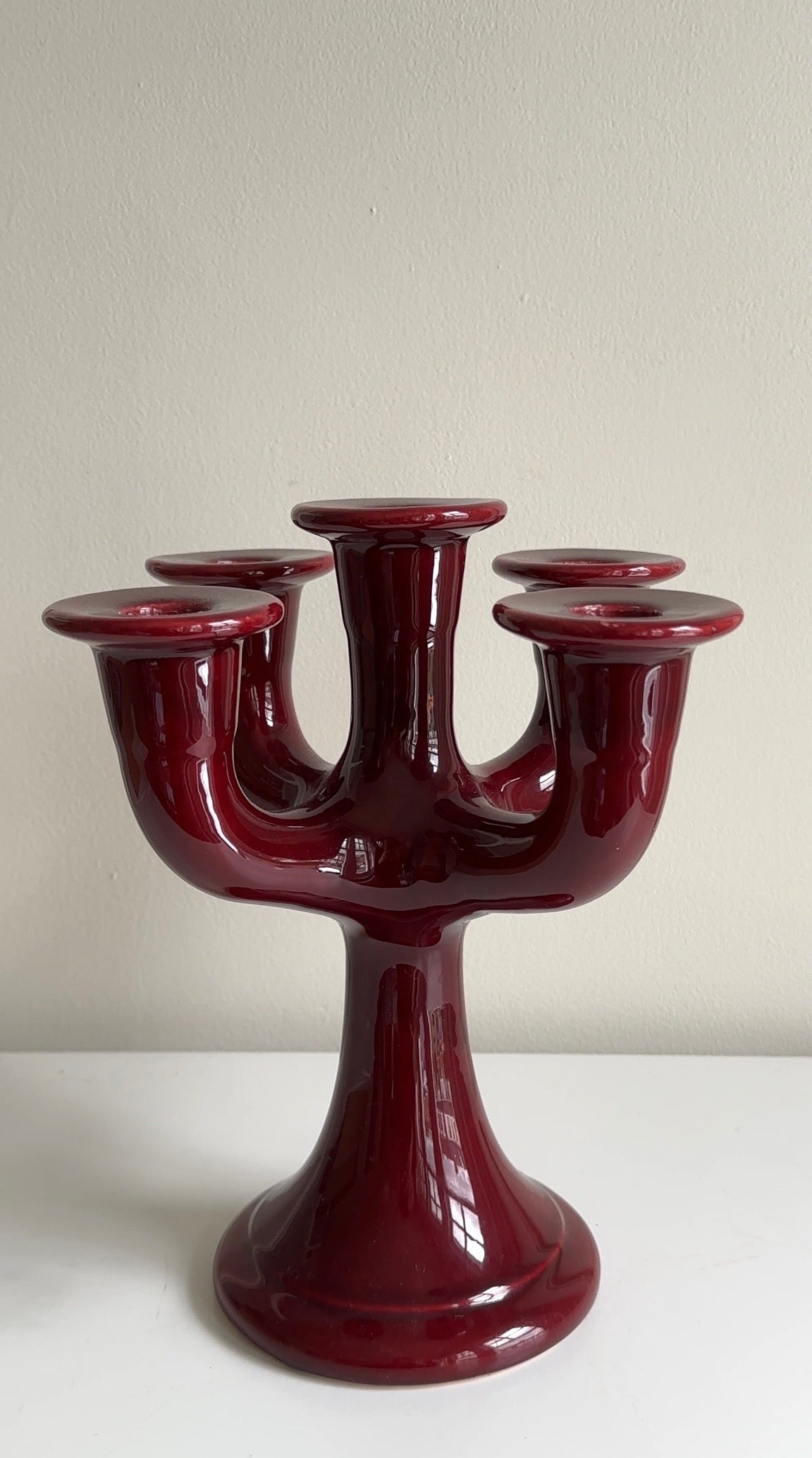 Vintage Five Arm Ceramic Candelabra