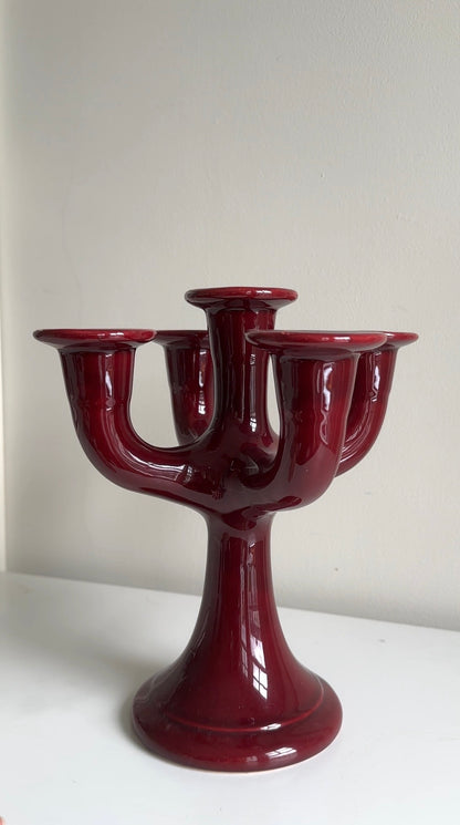 Vintage Five Arm Ceramic Candelabra