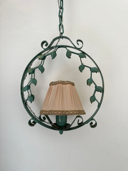 1950s Swedish Vintage Brass Leaf Pendant Light