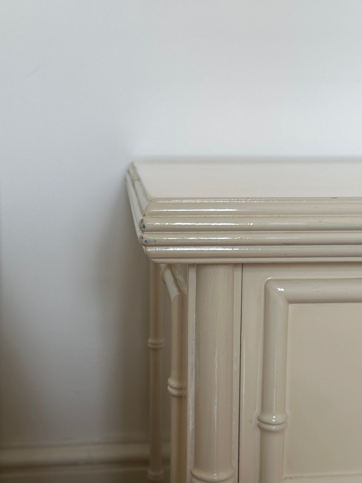 Vintage Faux Bamboo Lacquered Bedsides