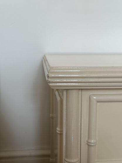 Vintage Faux Bamboo Lacquered Bedsides