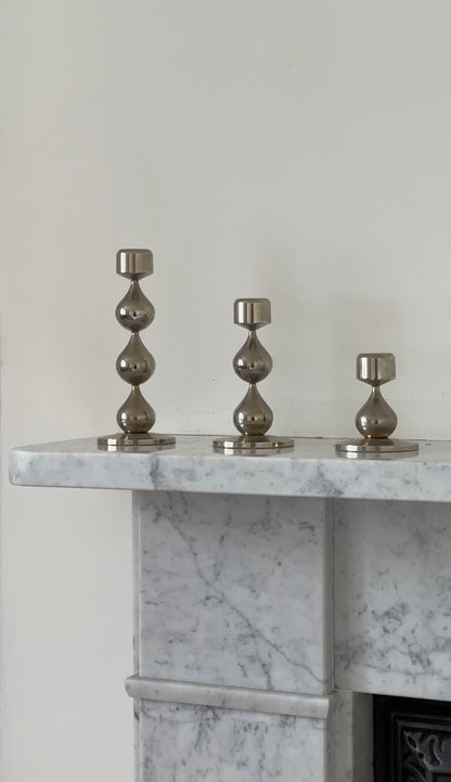 Vintage Hugo Asmussen Graduated Candlesticks, Design Asmussen