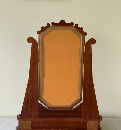 *ON HOLD* Mid Century Swedish Tramp Art Dressing Table Mirror