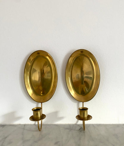 Mid-century Swedish Brass Sconces