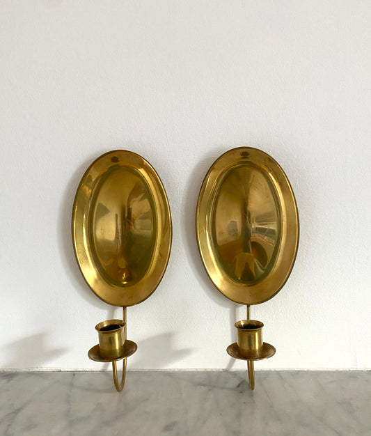 Mid-century Swedish Brass Sconces