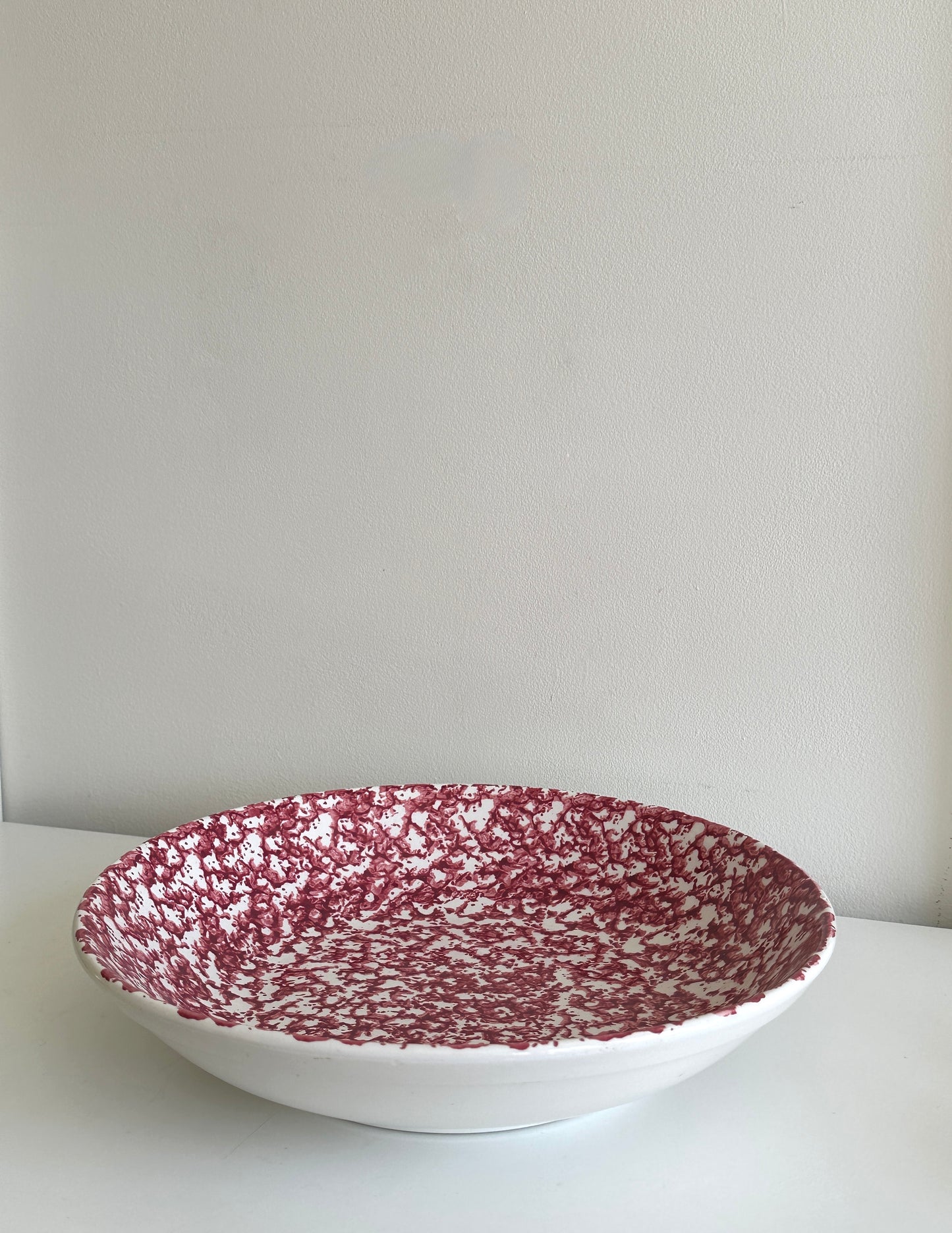 Vintage Splatterware Serving Bowl