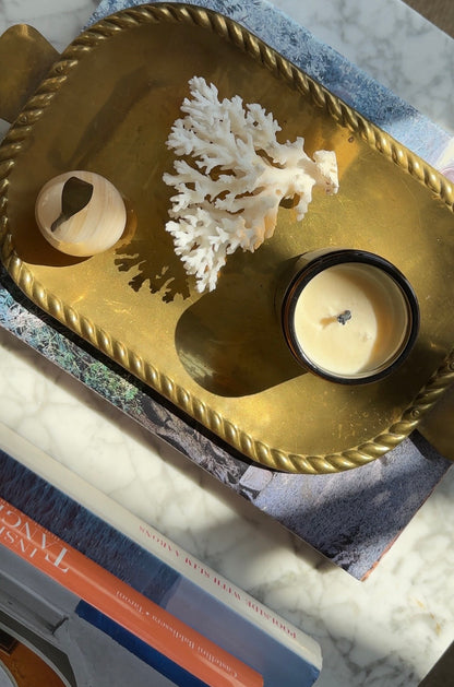Vintage Brass Rope Detail Tray