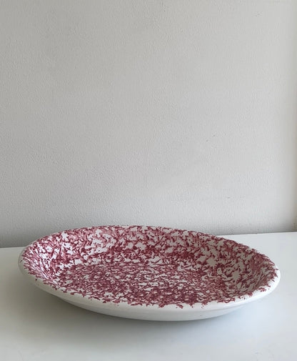Ceramic Splatterware Oval Serving Dish
