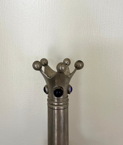 Vintage Pewter Crown Candleholders