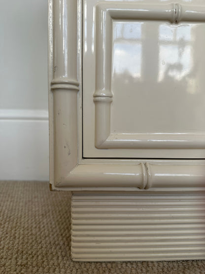 Vintage Faux Bamboo Lacquered Bedsides