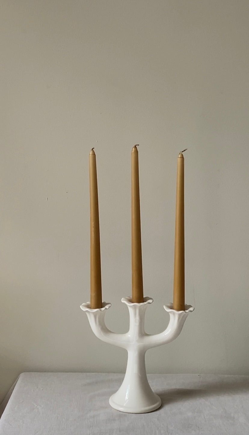 Swedish Ceramic Candelabra