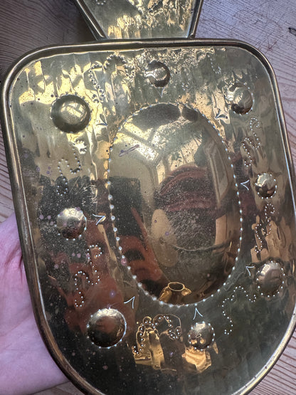 Vintage Swedish Brass Heart Sconces