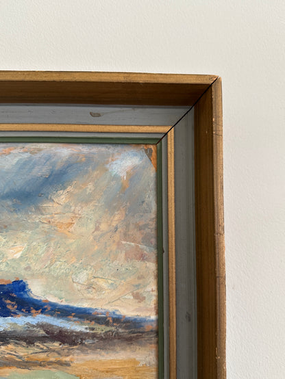 Blue Mountain - Mid-Century Swedish Oil Painting, Signed