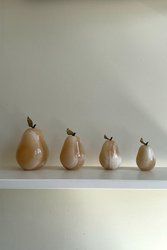 Vintage Set of Onyx Pears