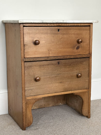 Late Victorian Marble Top Chest